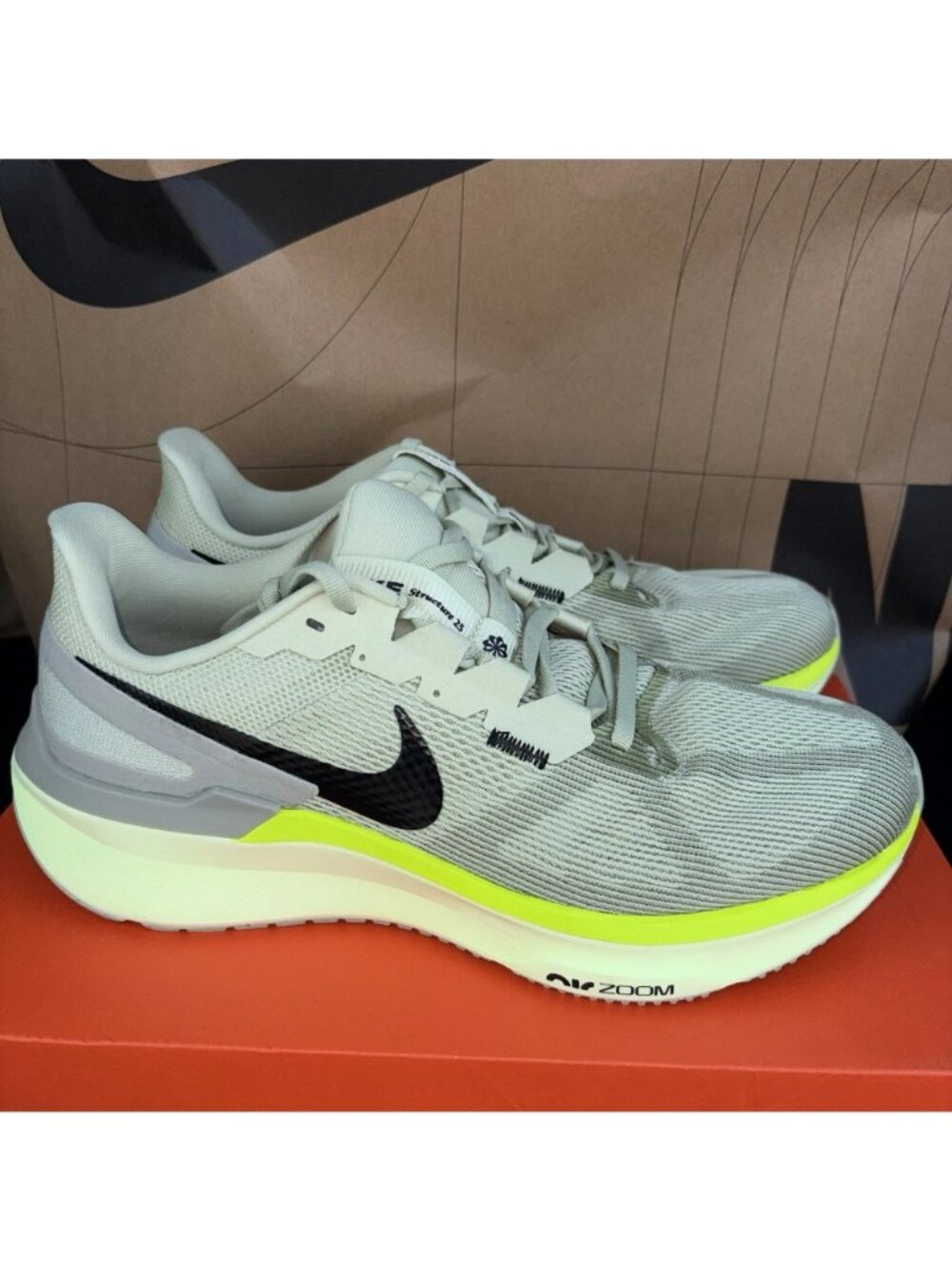 NEW Nike Air Zoom Structure 25 Olive Aura Barely Volt DJ7883-302 Men Size 12